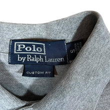 Load image into Gallery viewer, POLO RALPH LAUREN &quot;Custom Fit&quot; Mini Logo Grey Long Sleeve Polo Shirt
