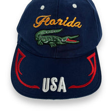 Load image into Gallery viewer, Early 00’s FLORIDA “USA” Crocodile Embroidered Souvenir Spellout Baseball Cap
