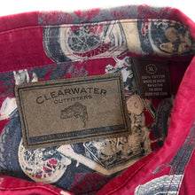 Load image into Gallery viewer, Clearwater Outfitters Motorcycle All-Over Print Cotton Short Sleeve Button-Up Shirt
