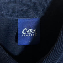 Load image into Gallery viewer, COTTON TRADERS Classic Navy Blue Corduroy Cord Long Sleeve Shirt

