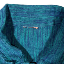 Load image into Gallery viewer, Vintage 90&#39;s Teal Navy Blue Mix Long Sleeve Flannel Shirt
