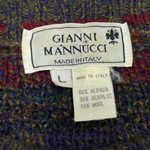 Load image into Gallery viewer, Vintage 90&#39;s GIANI MANNUCCI Made In Italy Grandad Patterned Alpaca Wool Acrylic Knit Crewneck Sweater Jumper
