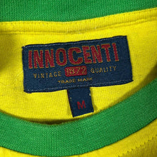 Load image into Gallery viewer, Innocenti &quot;Brasil&quot; Brazil Football Graphic Yellow Green Ringer Cotton T-Shirt
