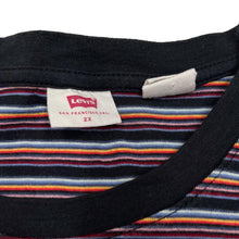 Load image into Gallery viewer, LEVI&#39;S Classic Embroidered Mini Logo Multi Colour Striped Long Sleeve T-Shirt
