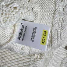 Load image into Gallery viewer, Vintage 90&#39;s ST MICHAEL Marks &amp; Spencer Cream Chunky Cable Knit Cotton Acrylic Sweater Jumper
