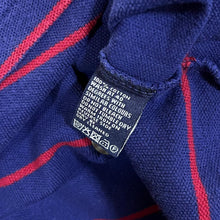 Load image into Gallery viewer, Early 00&#39;s CHARLES TYRWHITT Blue Red Striped Long Sleeve Polo Shirt
