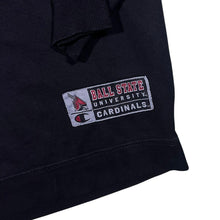 Load image into Gallery viewer, Champion Ball State University Cardinals Embroidered College Black Crewneck Sweatshirt
