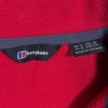 Load image into Gallery viewer, Berghaus Mini Logo Red Grey 1/4 Zip Fleece Pullover Sweatshirt Top
