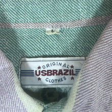 Load image into Gallery viewer, Vintage 90&#39;s USBRAZIL Aztec Pastel Patterned Long Sleeve Button-Up Flannel Shirt
