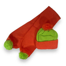 Load image into Gallery viewer, Vintage Mirage (1990) TEENAGE MUTANT NINJA TURTLES &quot;Michaelangelo&quot; TV Shoe Cartoon Beanie Hat Scarf Set
