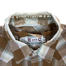 Load image into Gallery viewer, Vintage H BAR C California Ranchwear Cowboy Western Check Popper Short Sleeve Distressed Shirt
