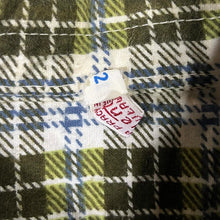 Load image into Gallery viewer, Vintage Absolwent Green Multi Plaid Check Long Sleeve Cotton Flannel Shirt
