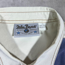 Load image into Gallery viewer, Vintage John Baner Cowboy Western Aztec Patterned Cream Blue Short Sleeve Shirt
