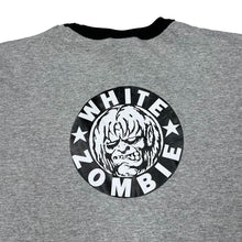 Load image into Gallery viewer, Early 00’s WHITE ZOMBIE Classic Centre Logo Alternative Heavy Metal Band Ringer T-Shirt
