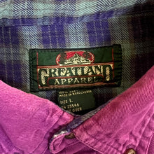 Load image into Gallery viewer, Vintage 90&#39;s Greatland Apparel Purple Long Sleeve Button-Up Cotton Shirt
