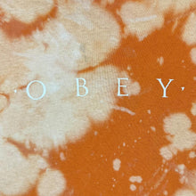 Load image into Gallery viewer, OBEY Classic Skater Big Logo Spellout Graphic Orange Tie Dye T-Shirt

