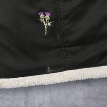 Load image into Gallery viewer, Vintage Country Scene Embroidered Terrier Dog Floral Sherpa Fleece Zip Jacket
