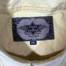 Load image into Gallery viewer, Vintage Stars &amp; Stripes Cowboy Western Yellow Popper Cotton Long Sleeve Shirt
