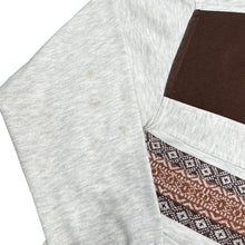 Load image into Gallery viewer, Vintage 90&#39;s KNIGHTSBRIDGE Grandad Patterned Panel Colour Block Collared Sweatshirt
