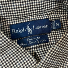 Load image into Gallery viewer, Vintage RALPH LAUREN &quot;Fine Two-Ply 100&#39;s&quot; Custom Fit Check Long Sleeve Button-Up Shirt
