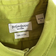 Load image into Gallery viewer, Vintage YSL Yves Saint Laurent Classic Green Long Sleeve Button-Up Cotton Shirt
