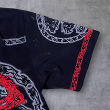 Load image into Gallery viewer, Early 00&#39;s Tempel-MJ Gothic Y2K Dragon Graphic Black Short Sleeve Shirt
