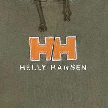 Load image into Gallery viewer, Helly Hansen Big Logo Spellout Khaki Green Hoodie
