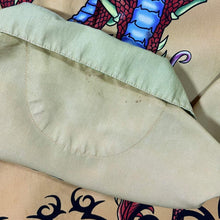 Load image into Gallery viewer, Early 00's Reward Goth Y2K Tribal Dragon Graphic Green Yellow Polyester Shirt
