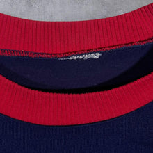 Load image into Gallery viewer, Vintage 80&#39;s DX Mini Logo Navy Blue Red Crewneck Sweatshirt

