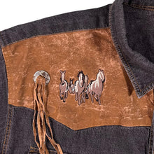 Load image into Gallery viewer, Vintage John F. Gee Cowboy Western Suede Panel Embroidered Popper Long Sleeve Shirt
