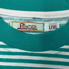 Load image into Gallery viewer, Vintage 90's PACO Classic Embroidered Mini Patch Logo Striped Short Sleeve Cotton T-Shirt
