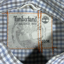 Load image into Gallery viewer, Timberland White Blue Brown Check Long Sleeve Cotton Button-Up Shirt
