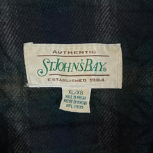 Load image into Gallery viewer, Vintage 90’s ST. JOHNS BAY Leather Collared Check Lined Worker Chore Jacket
