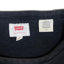 Load image into Gallery viewer, LEVI'S Box Logo Spellout Graphic Black Crewneck Sweatshirt

