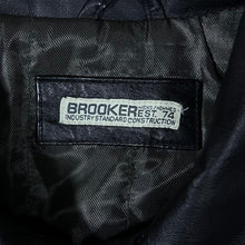 Load image into Gallery viewer, Early 00&#39;s Brooker Classic Black Genuine Real Leather Zip Bomber Jacket
