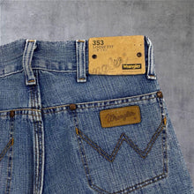 Load image into Gallery viewer, Deadstock Wrangler “353” Loose Fit Zip Fly Blue Denim Jeans
