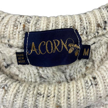 Load image into Gallery viewer, Vintage 90&#39;s ACORN Embroidered Hiker Heavy Wool Cable Knit Sweater Jumper
