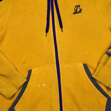 Load image into Gallery viewer, Adidas NBA LA LAKERS Logo Spellout Basketball Zip Hoodie

