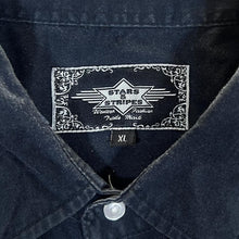 Load image into Gallery viewer, Vintage STARS &amp; STRIPES Cowboy Western Horse Graphic Pearl Snap Popper Long Sleeve Shirt
