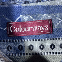 Load image into Gallery viewer, Vintage Colourways Crazy Abstract Patterned Long Sleeve Heavy Cotton Flannel Shirt
