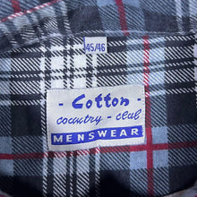 Load image into Gallery viewer, Vintage Cotton Country Club Plaid Check Cotton Long Sleeve Flannel Shirt
