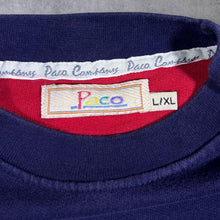 Load image into Gallery viewer, Vintage Paco Company Embroidered Logo Spellout Navy Blue Crewneck Sweatshirt
