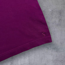 Load image into Gallery viewer, Joules Embroidered Crest Logo Frilled Trim Purple Short Sleeve Polo Shirt
