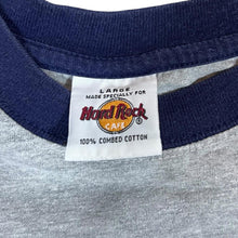 Load image into Gallery viewer, Vintage HARD ROCK CAFE &quot;London&quot; Souvenir Logo Spellout Graphic Raglan T-Shirt
