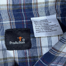 Load image into Gallery viewer, Early 00's ProAction Cowboy Western Plaid Check Popper Long Sleeve Shirt
