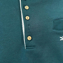 Load image into Gallery viewer, Vintage RIVER MOUNTAIN Embroidered Pocket Logo Teal Collared Sweatshirt
