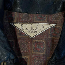Load image into Gallery viewer, Vintage Bills Leatherwear Pattern Lined Classic Black Genuine Real Leather Zip Jacket
