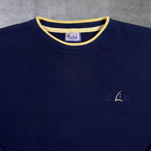 Load image into Gallery viewer, Vintage Wind Sportswear Embroidered Mini Logo Navy Blue Crewneck Sweatshirt
