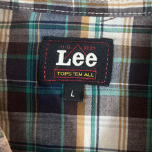 Load image into Gallery viewer, Vintage LEE Classic Plaid Check Pearl Snap Western Cowboy Style Long Sleeve Shirt
