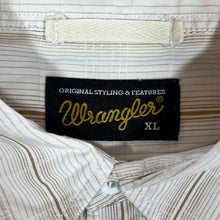 Load image into Gallery viewer, Vintage WRANGLER White Brown Plaid Check Short Sleeve Cotton Shirt
